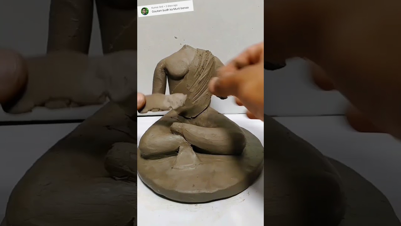 how to make Gautam Buddha with clay ll lord Buddha statue makingllBuddha murti#shorts#viral#rtistboy