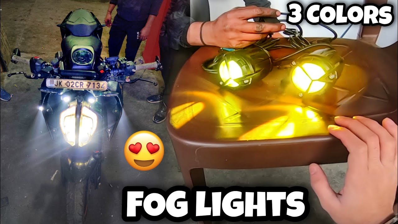 Most Powerful FOG Lights on KTM Duke 390 😍 | Grey Hurricane Headlight💜
