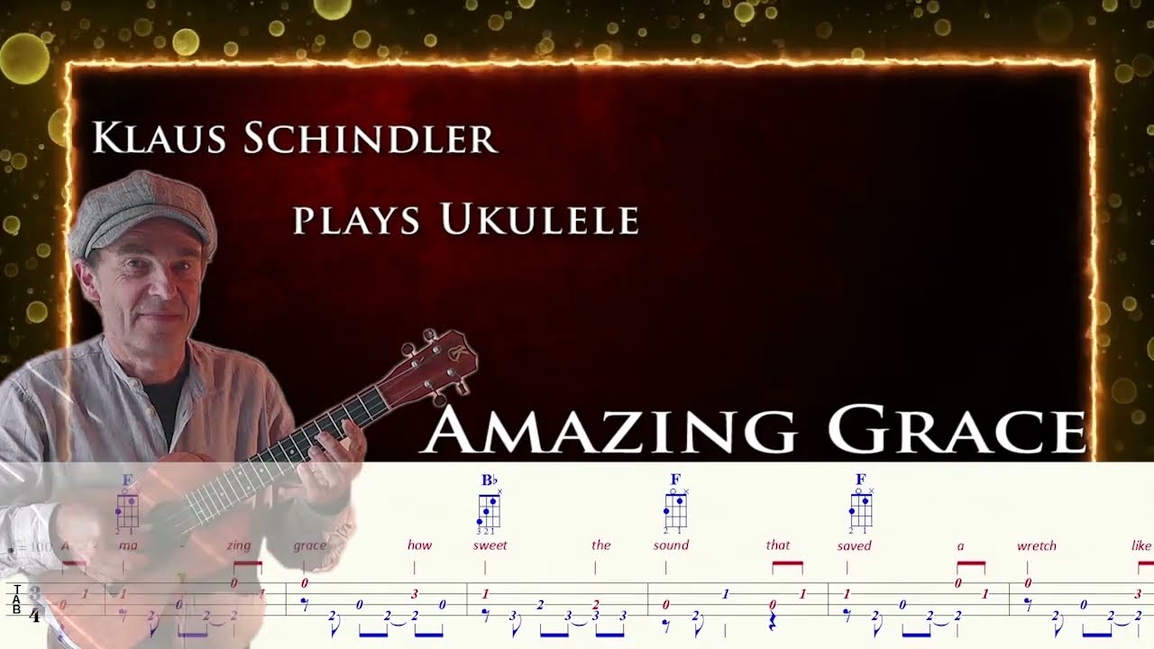 Amazing Grace (Ukulele Low G) with tablature