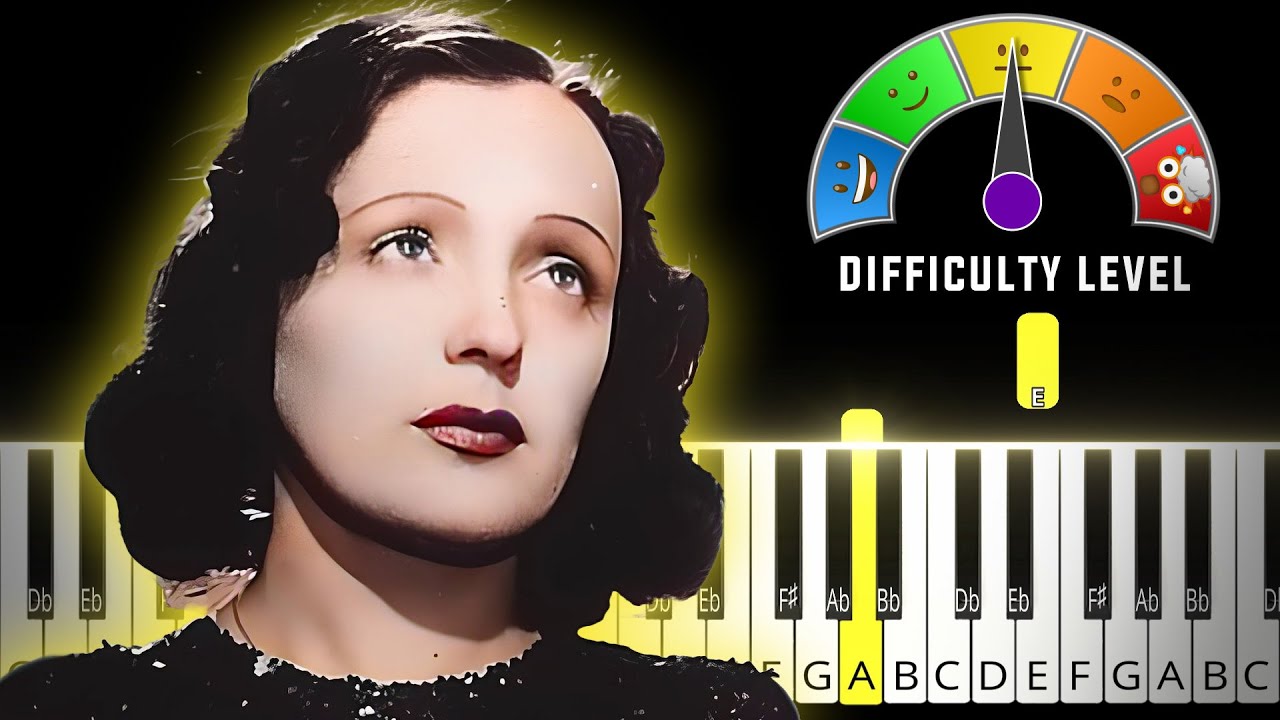 La Foule - Edith Piaf | MEDIUM Piano Tutorial + Sheet Music (PDF)