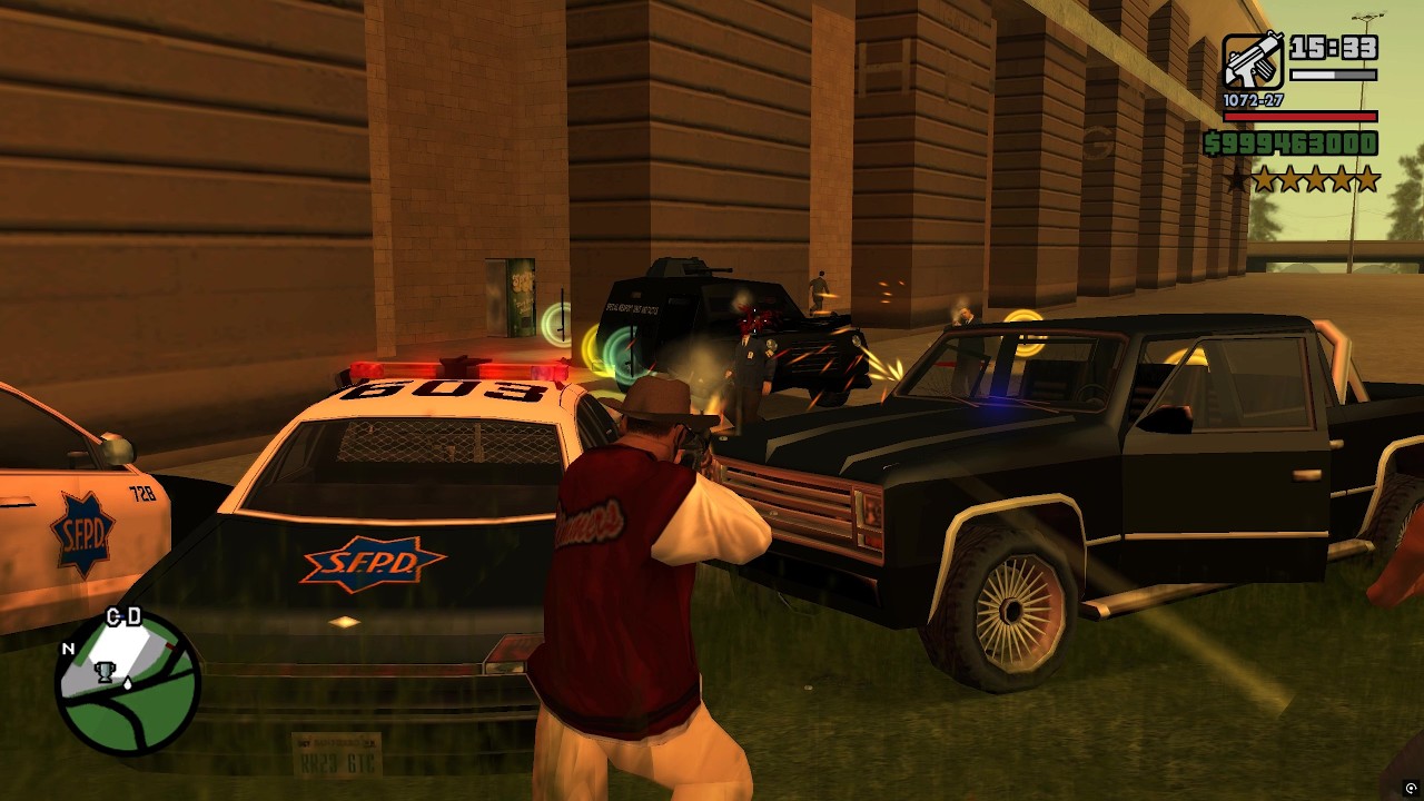 GTA San Andreas - Corvin Stadium Rampage + Six Star Escape