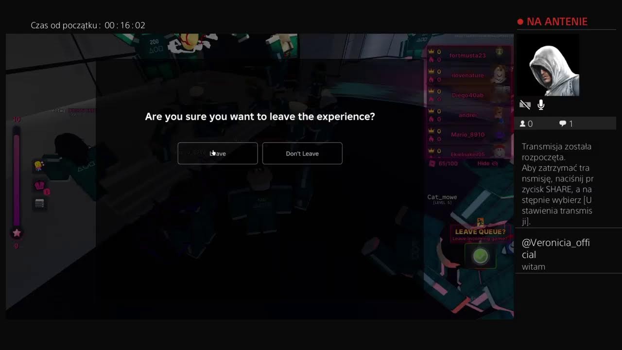 Roblox Luźne granie z widzami