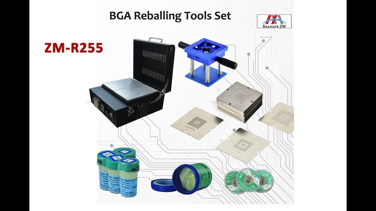 BGA Reballing With Zhuomao ZM R255 BGA Preheater Oven Whatsapp : +86 150 1921 1735