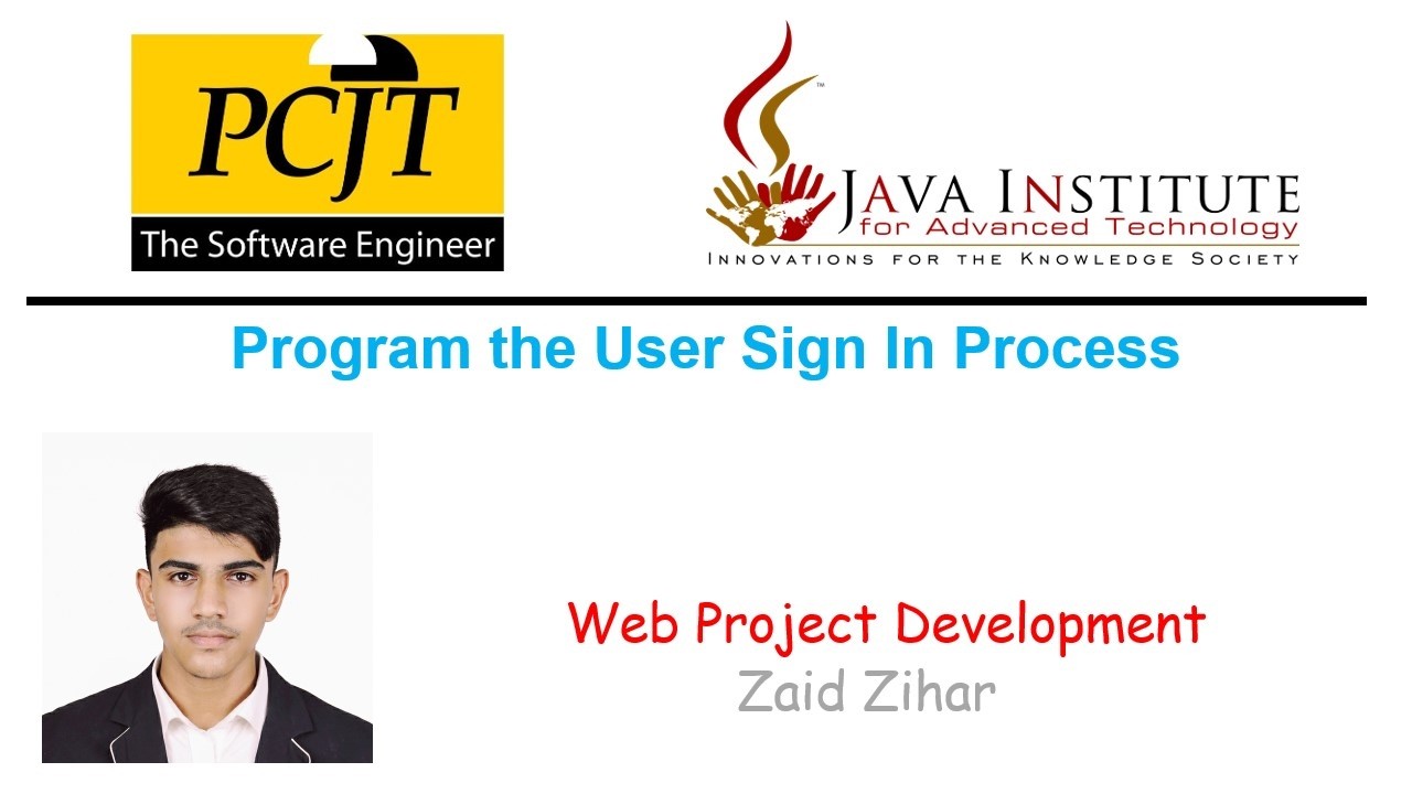 Task 3: Program the User Sign In Process