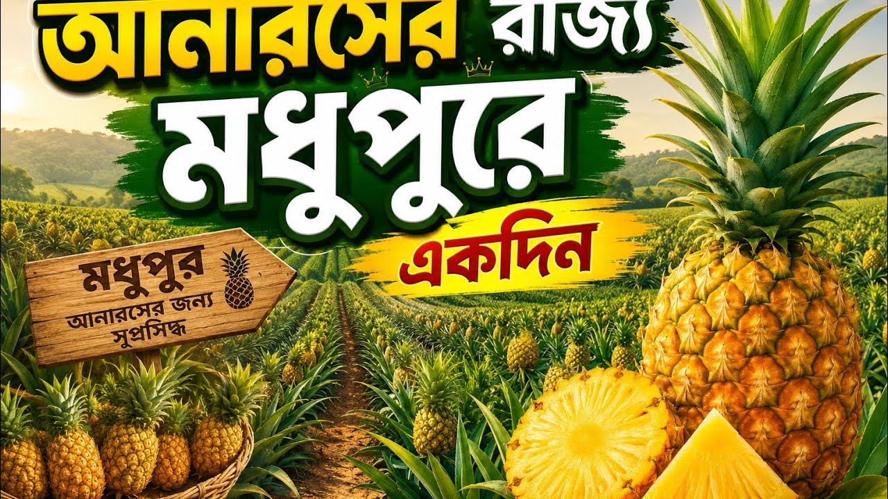 আনারসের রাজ্য মধুপুরে একদিন | মধুপুরের আনারস বাগান | Day in the Pineapple Kingdom of Madhupur |