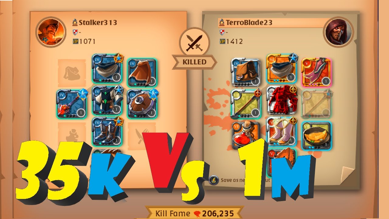 SOLO GANK/35K Vs 1m Build 🤑/Albion online