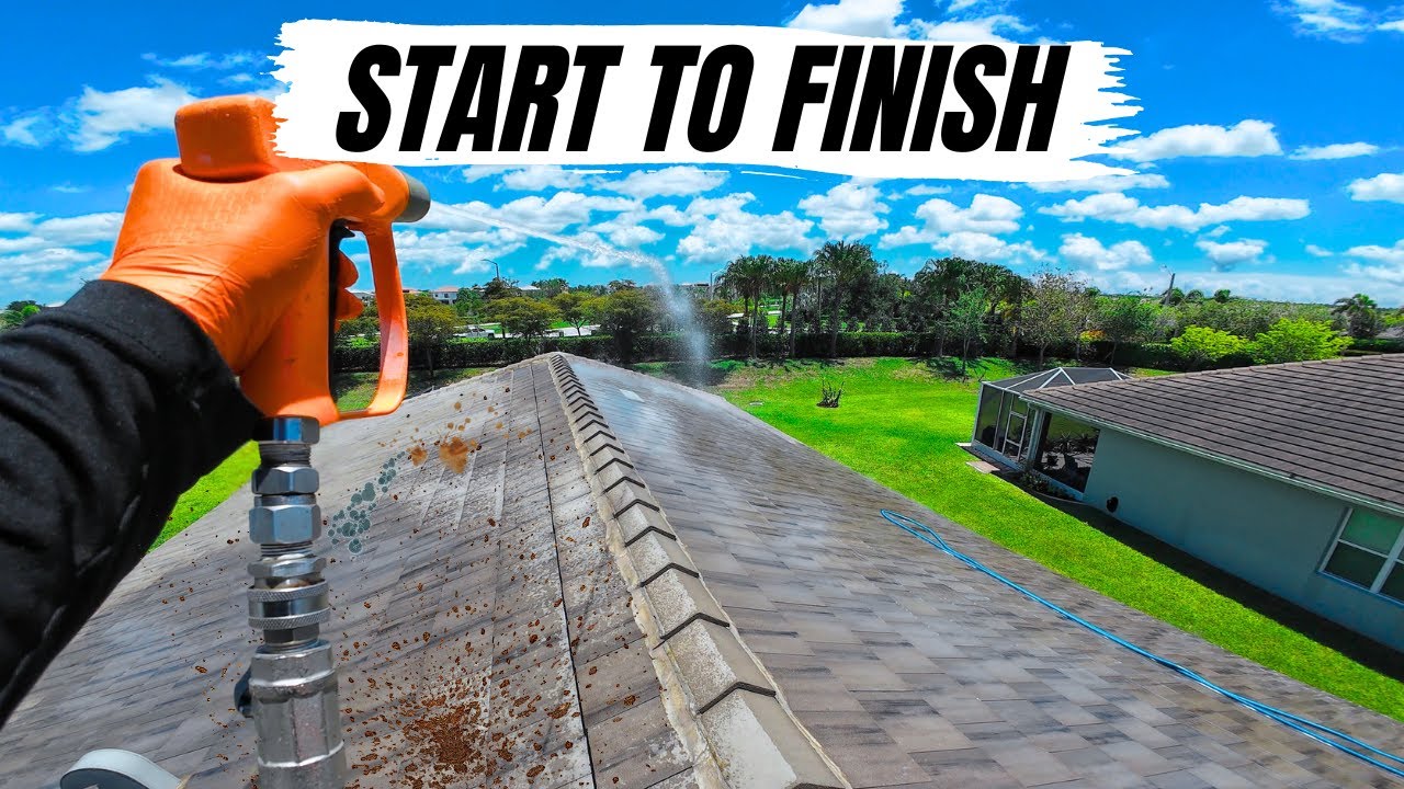 The SAFEST Way to SOFT WASH a Roof (full tutorial)