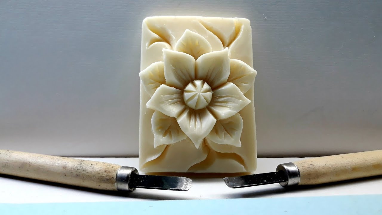 Soap carving tutorial...flower design .