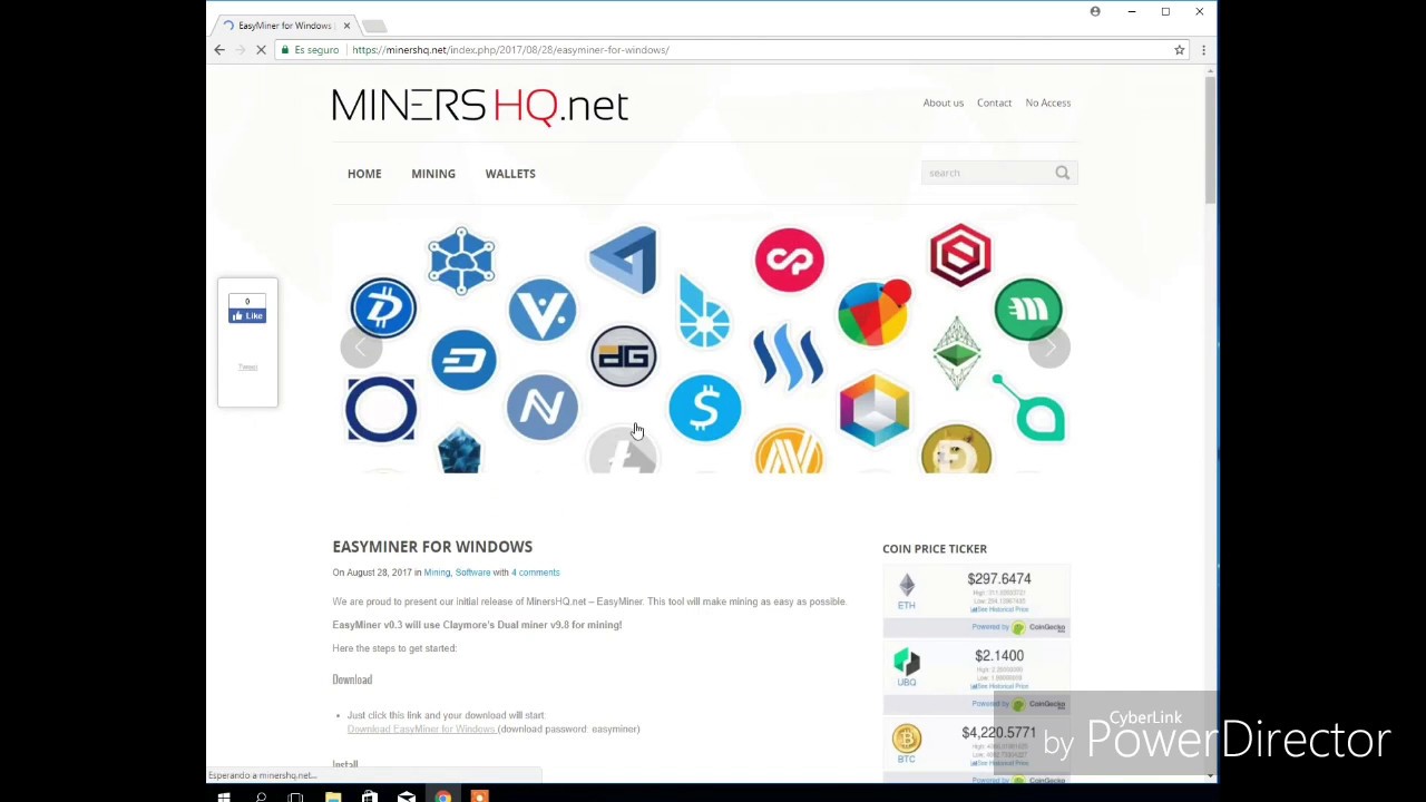 Ubiq mining on Windows 10 with EasyMiner Claymore interface