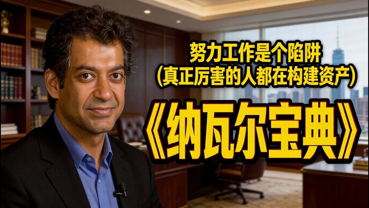《纳瓦尔宝典》精读，努力工作是个陷阱，真正厉害的人都在构建资产。#财商之道 #富人思维