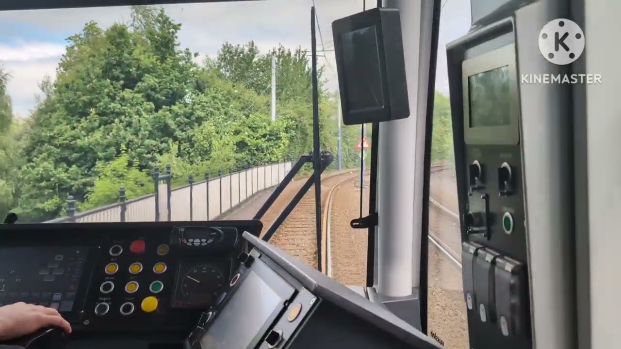 Driver's View - Sheffield Supertram from Cathedral to Rotherham Central