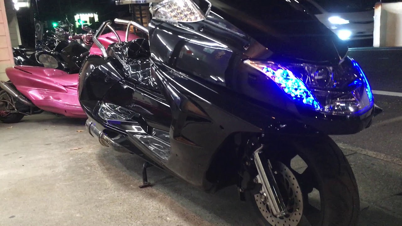 マグザムフルコンプ　プロジェクターヘッドライト　フルブラックフルメッキ　ＢＩＫＥＳＨＯＰＡＴＶ