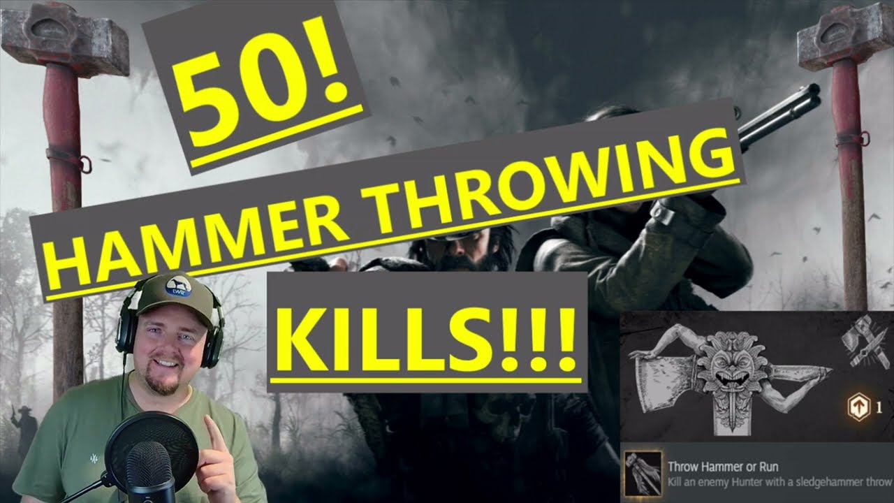 HUNT SHOWDOWN: 50 HAMMER THROWING KILLS! Throw Hammer Or Run ACHIEVEMENT!  ASSAILANT! #fyp