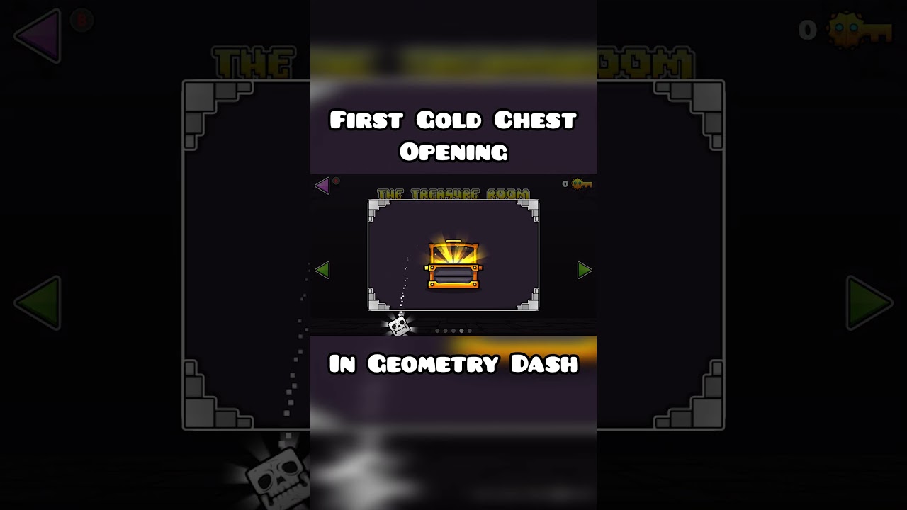 FIRST GOLD CHEST OPENING in GEOMETRY DASH