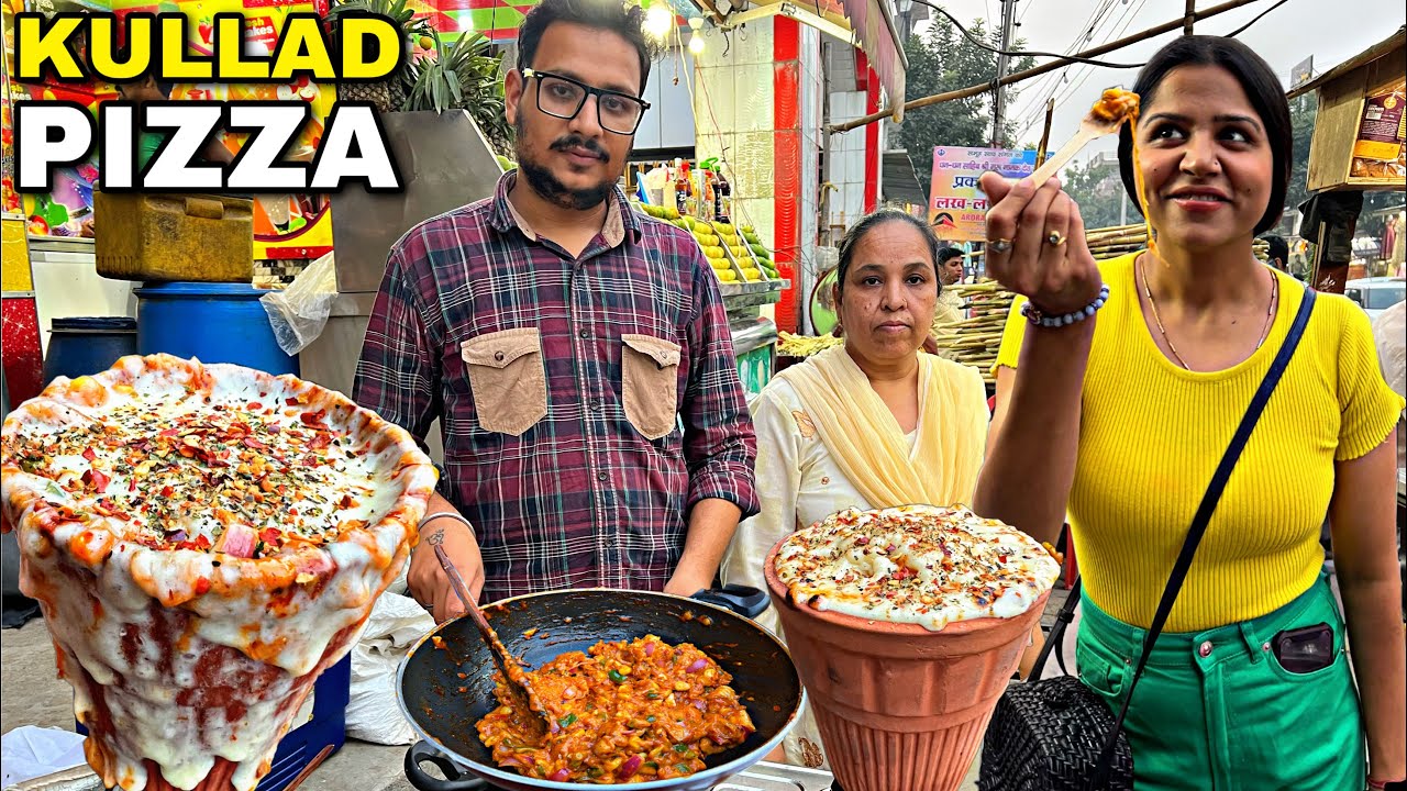 Graduate कुल्हड़ pizza । Mother son selling kullad pizza in Faridabad। street food india