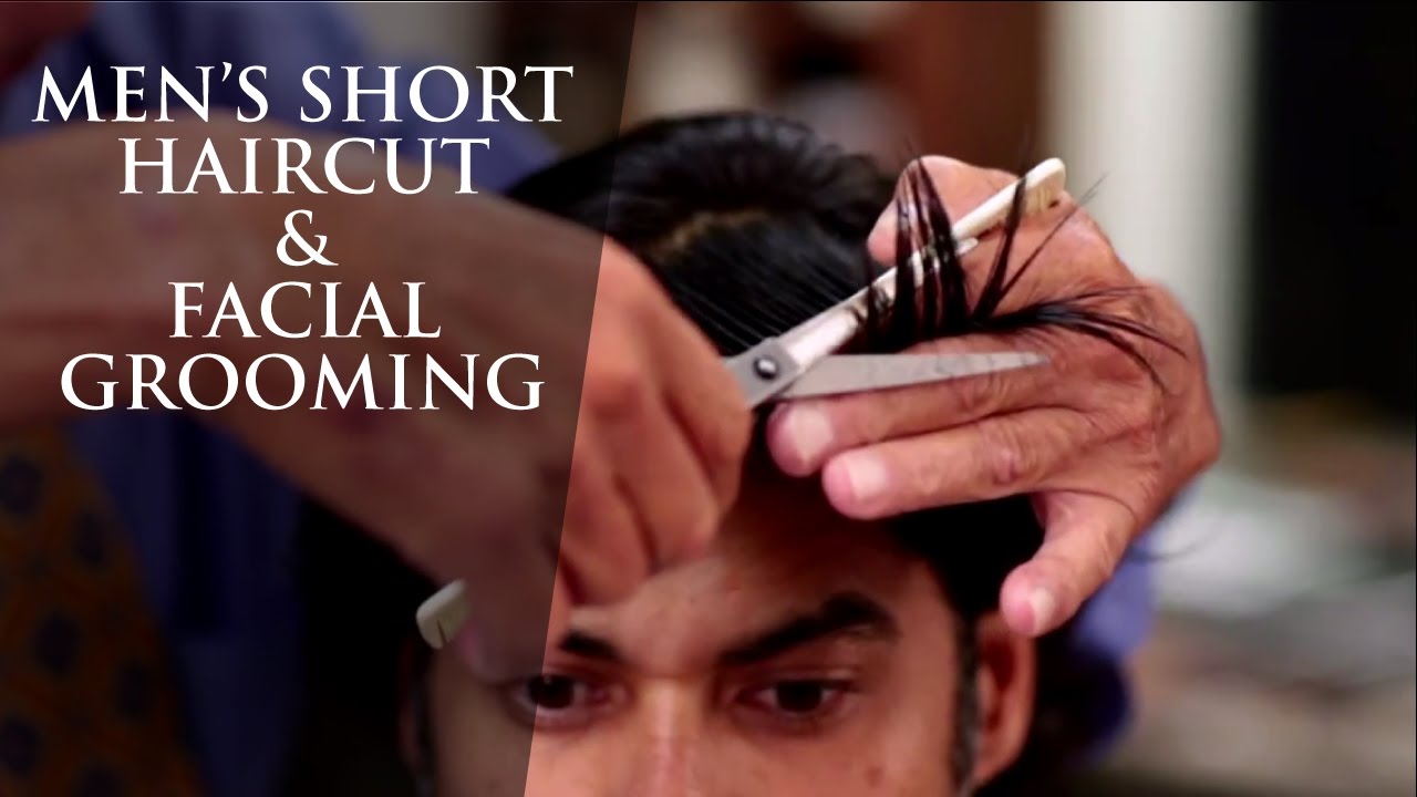 Mens Short Haircut & Facial Grooming - Haircutting Education