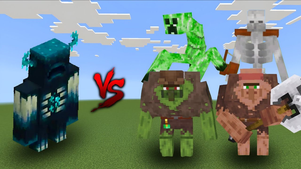 WARDEN vs MUTANT MOBS 😱🔥 | Minecraft Battle #gaming #minecraft 