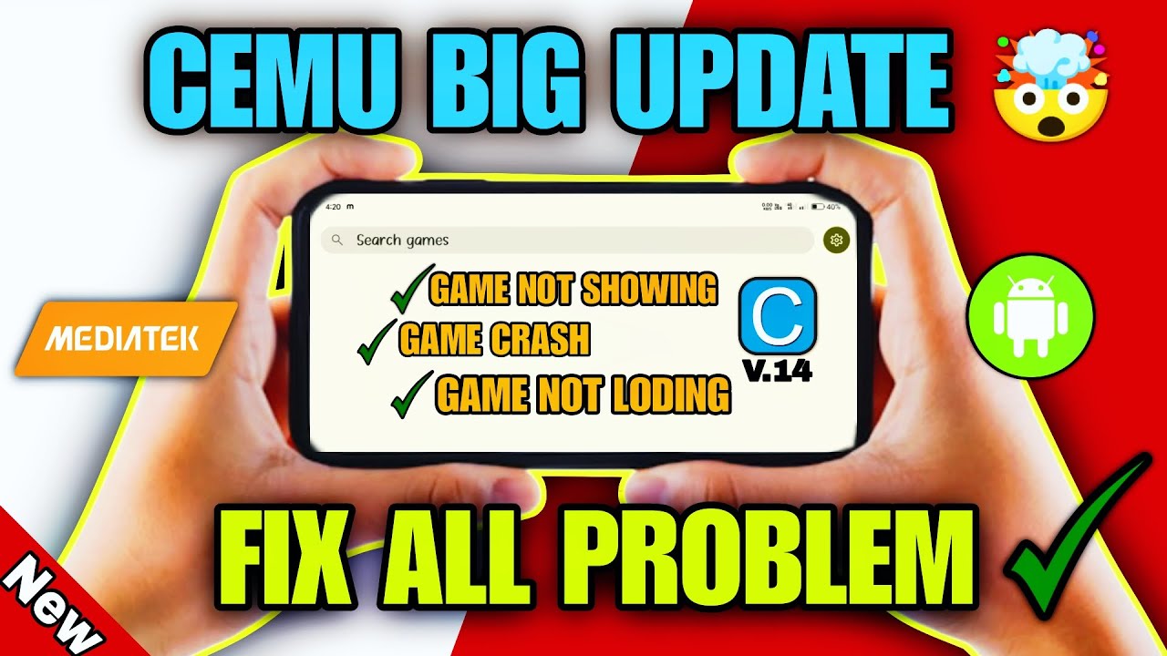 BIG UPDATE 🤯 NEW *CEMU V14* Emulator FIX ALL PROBLEM || Cemu Android mali gpu test || cemu gpu mali