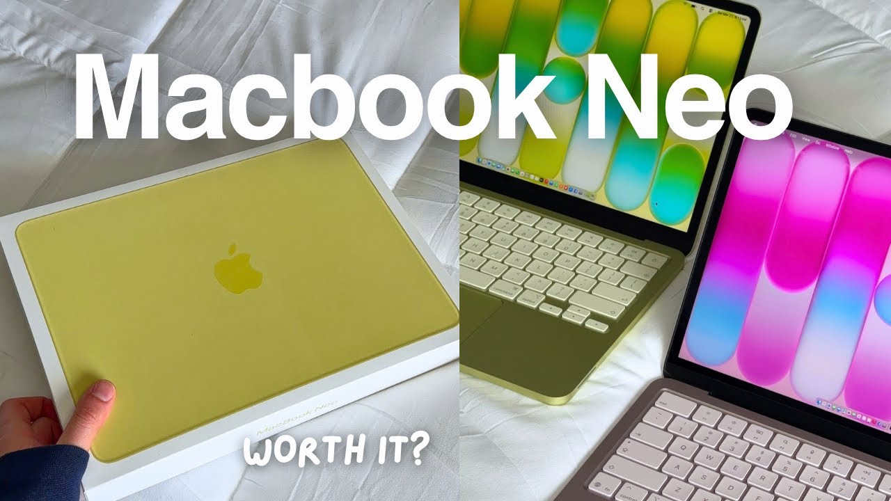 Распаковка и обзор MacBook Neo 🍋&zwj;🟩💗