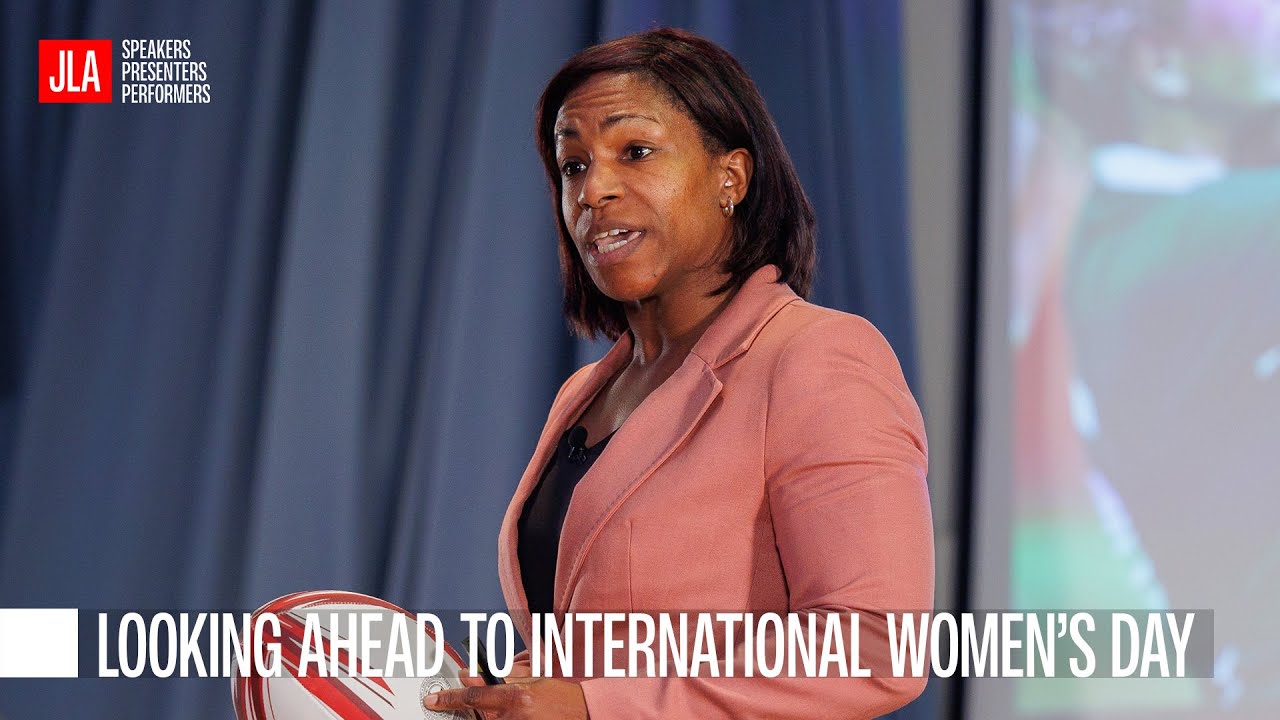 Maggie Alphonsi speaking at our Speakers Breakfast: Looking Ahead to International Women's Day