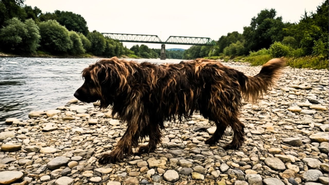 Scared, Dirty Highway Dog Turns Out to Be a Gentle Giant