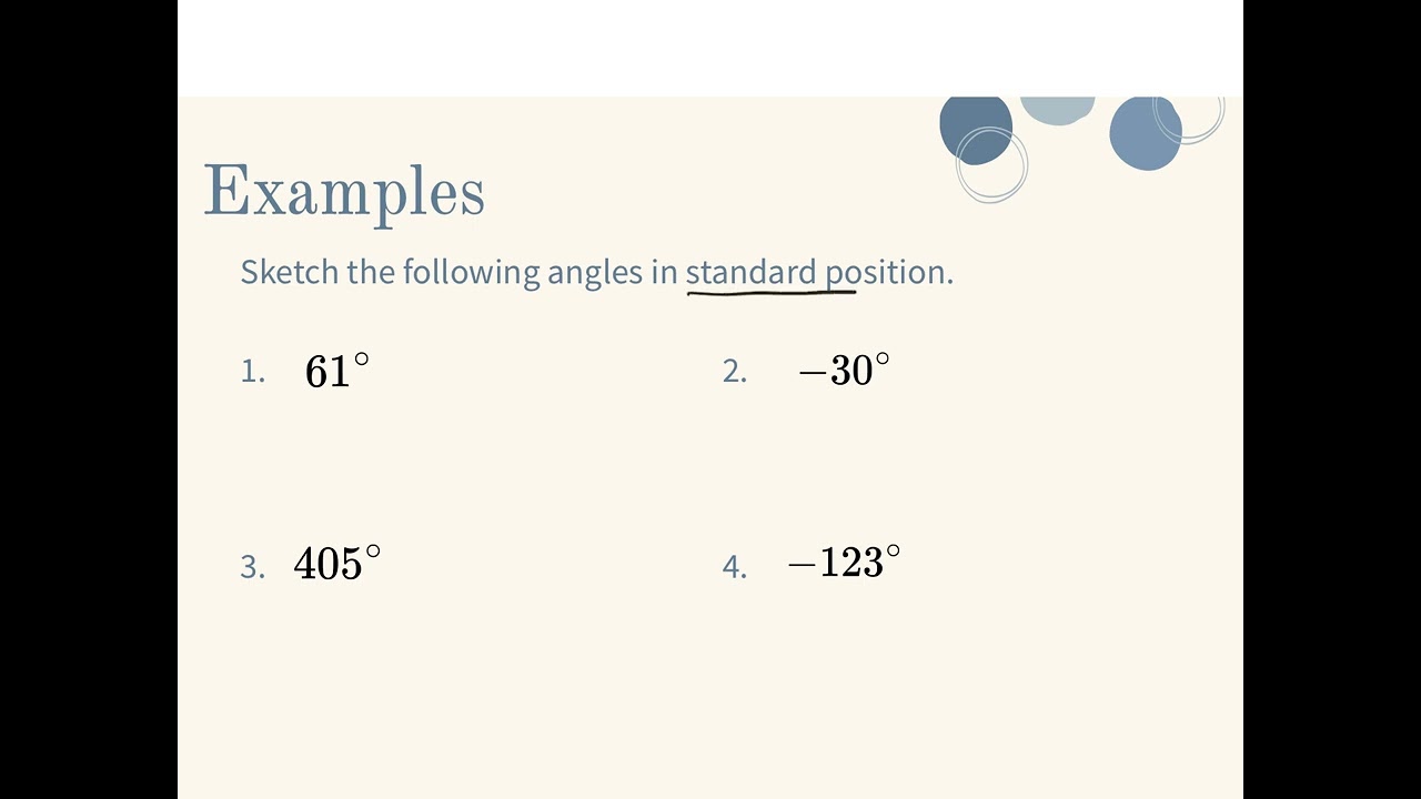 Algebra II - Chapter 6.1 - Angles