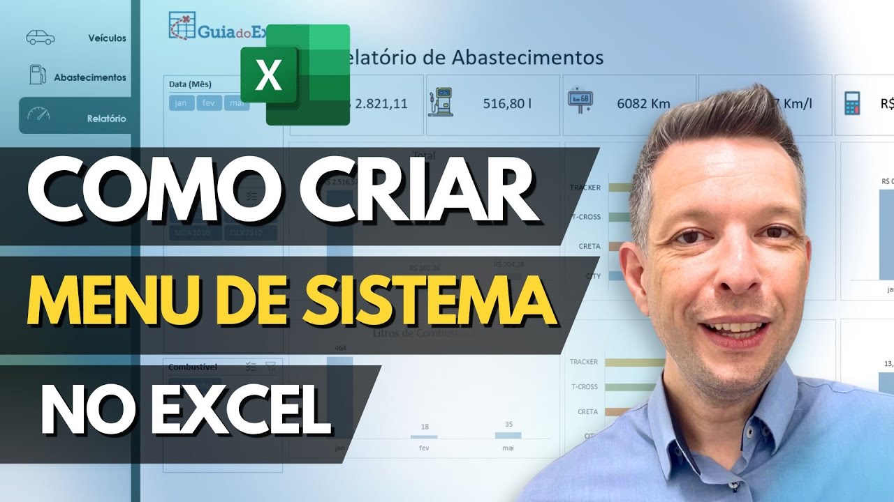 Como Criar Menus de Sistema no Excel - Design de Planilha