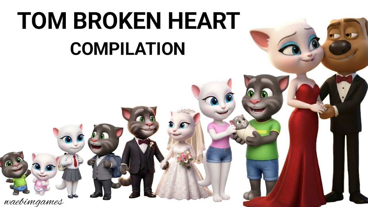 My Talking Tom Friends World - Angela Tom Before After Married Compilation