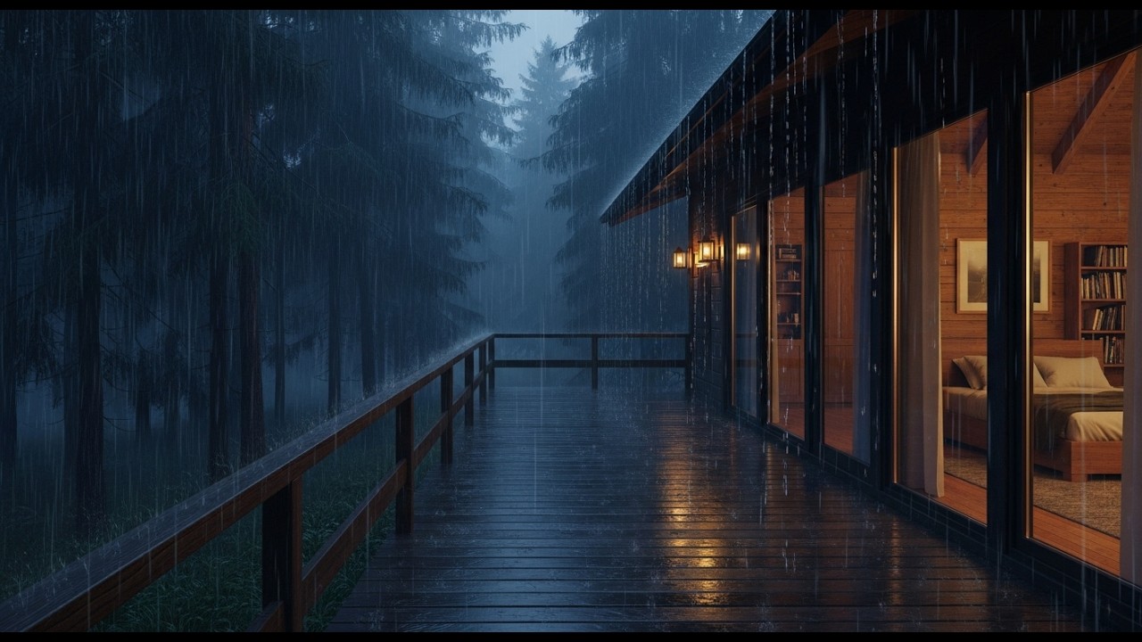 No Music Only Sound of Rain Fall Asleep With The Soothing Sounds Of Rain And Thunder
