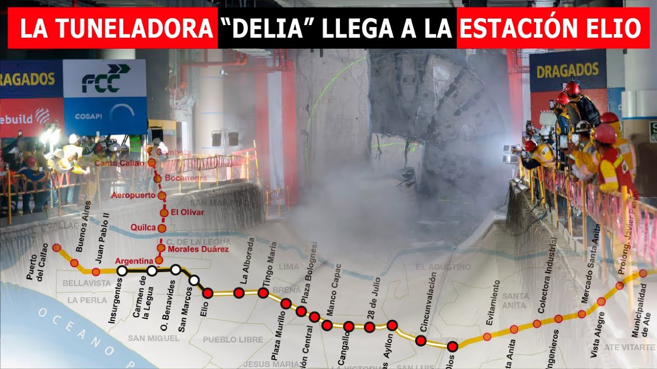 LÍNEA 2: La tuneladora “Delia” llega a la estación Elio