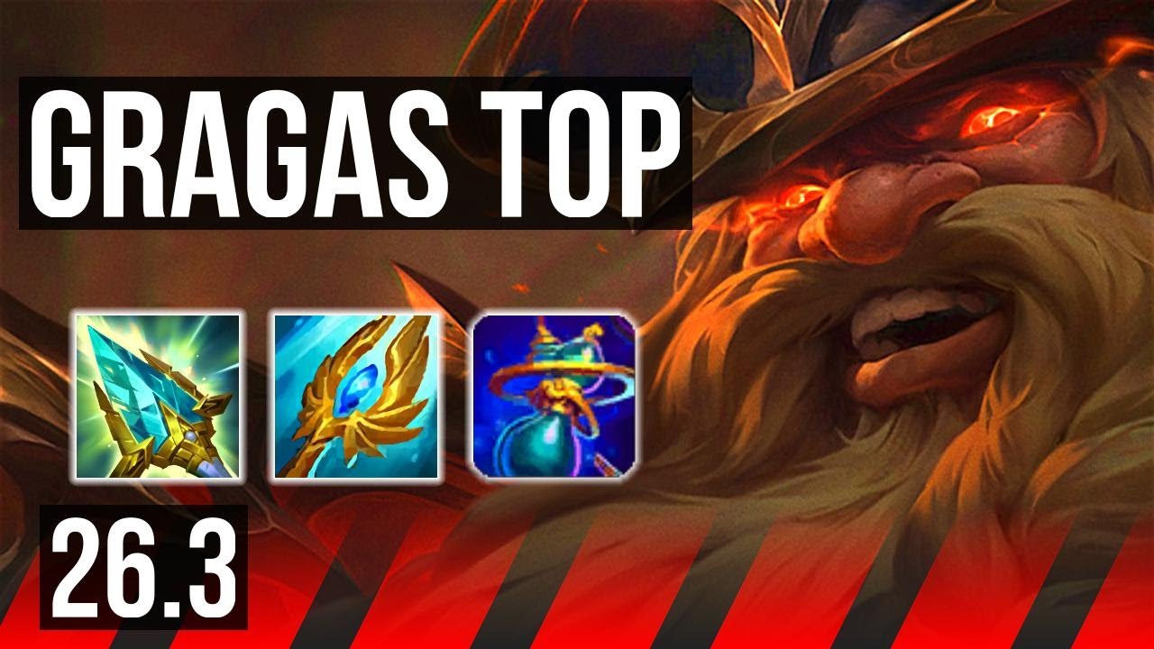 GRAGAS vs ZAAHEN (TOP) | Good KDA: 8/1/6 | NA Grandmaster | 26.3