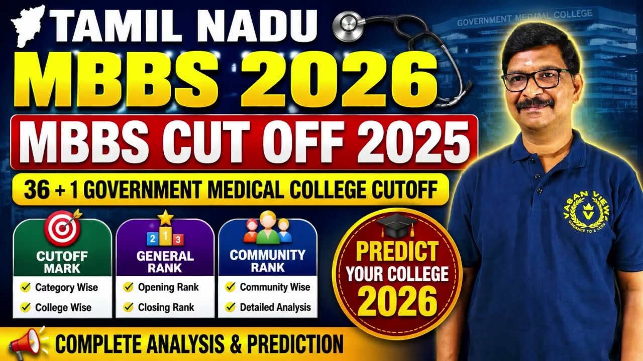 MBBS 2026 | Predict your College | Cutoff 2025 | Cutoff Mark, General Rank, Community Rank | 36+1...