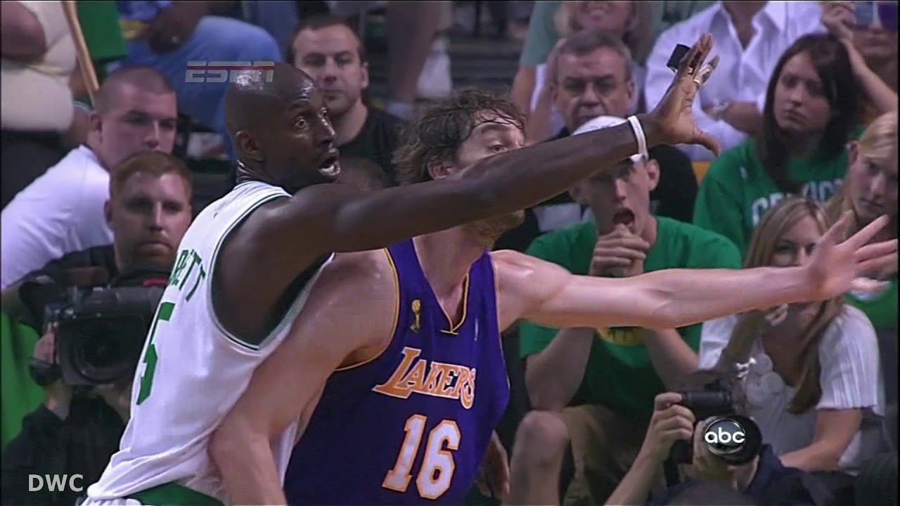 Kevin Garnett vs Pau Gasol One On One Defense, 2008 Finals, G1-G3 Part 1