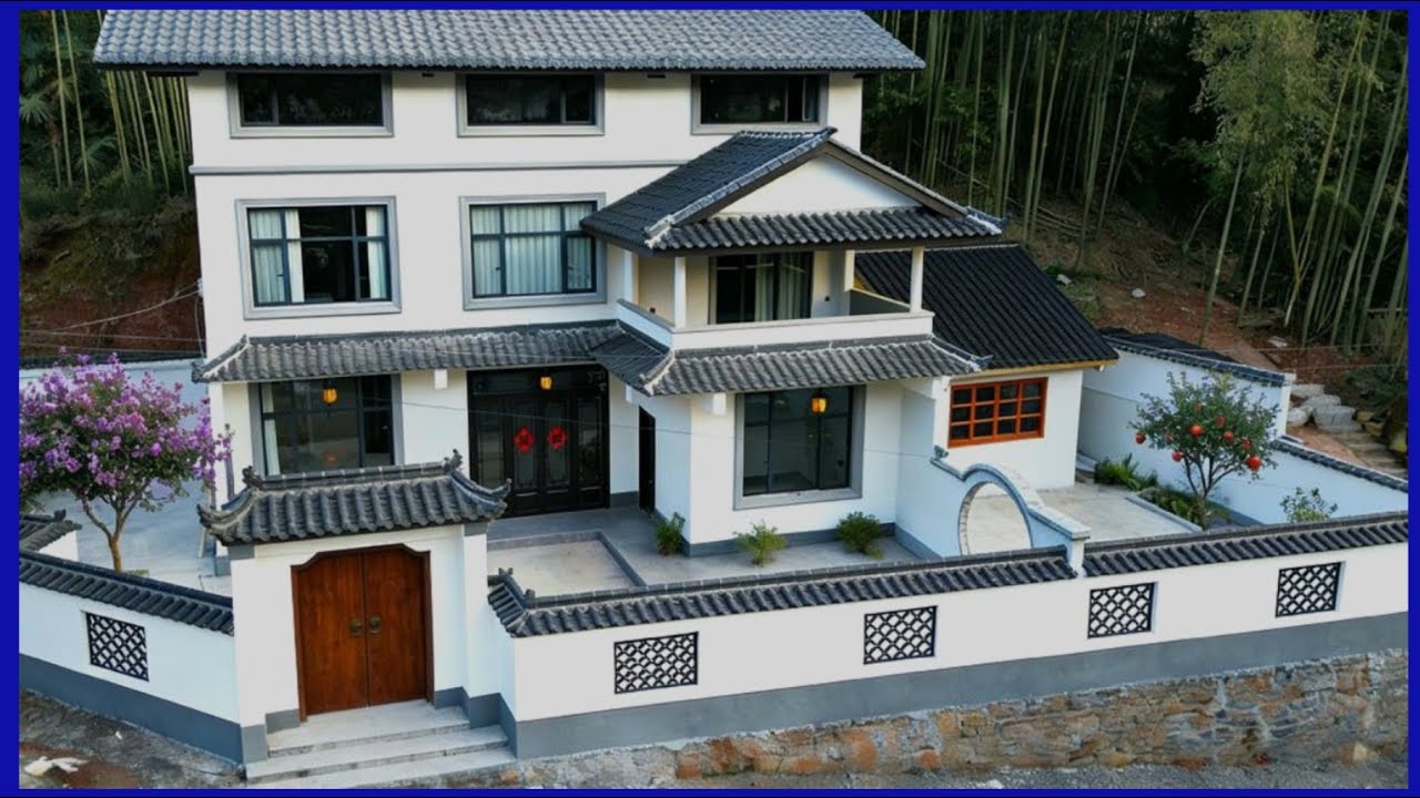 Building a beautiful new million-dollar home in rural China.