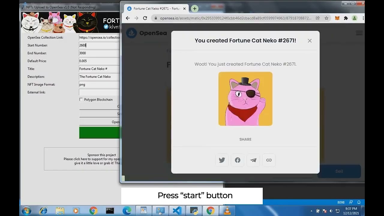 BULK UPLOAD NFTs to OPENSEA with metadata