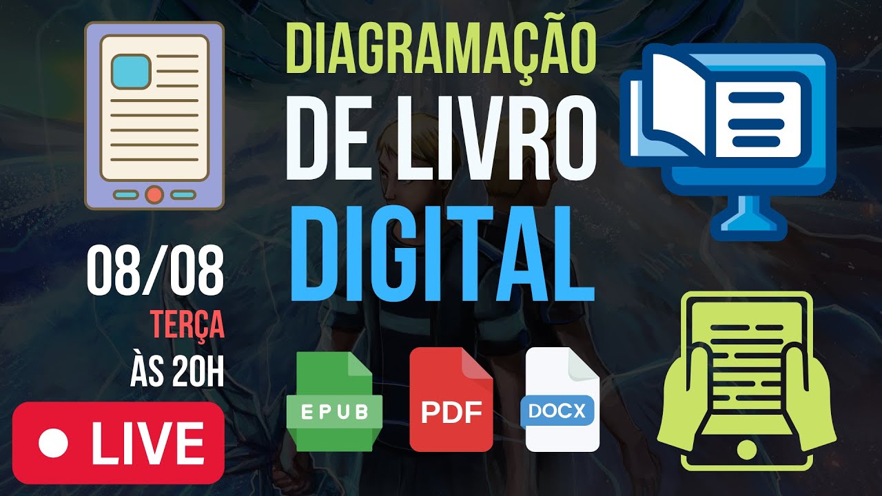 Live com LeandroVSilva. DIAGRAMAÇÃO de LIVRO DIGITAL