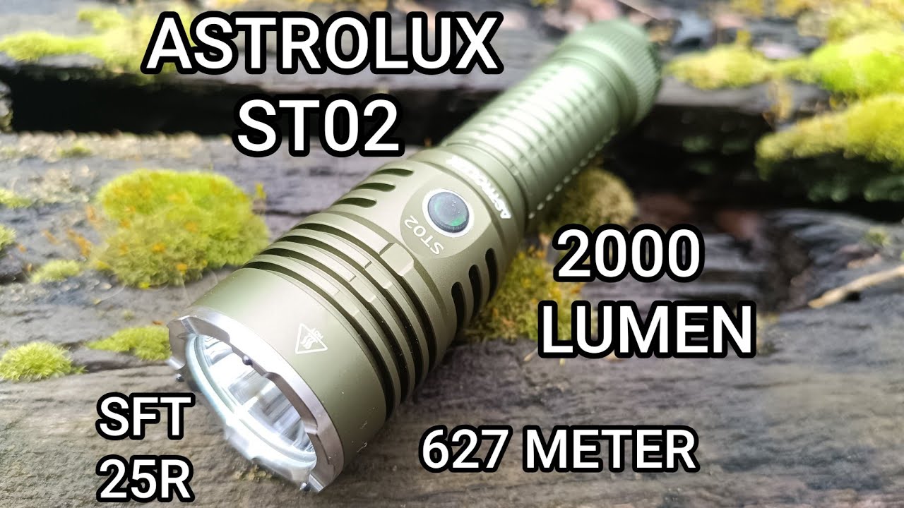 Astrolux ST02 Led Taschenlampe SFT-25R 2000 Lumen Test Review Flashlight Beamshots by Banggood