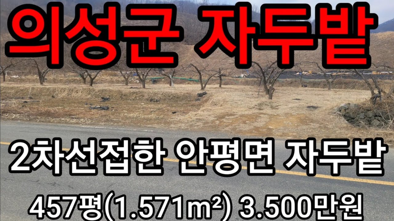 #210경북위풍땅땅              의성군 안평면 창길리 2차선접한 자두밭475평(1.571m³)3.500만원