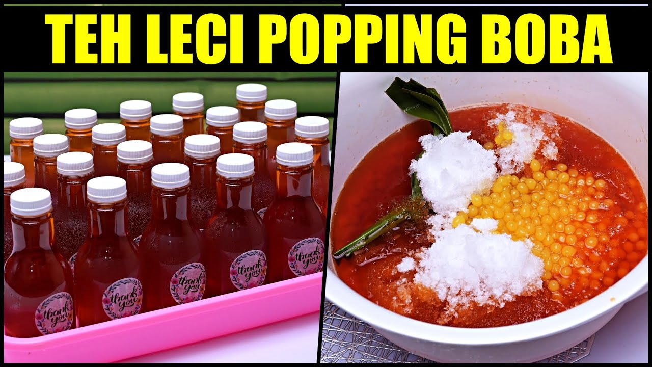 Disimpan Untuk Buka Puasa | Es Teh Leci Popping Boba