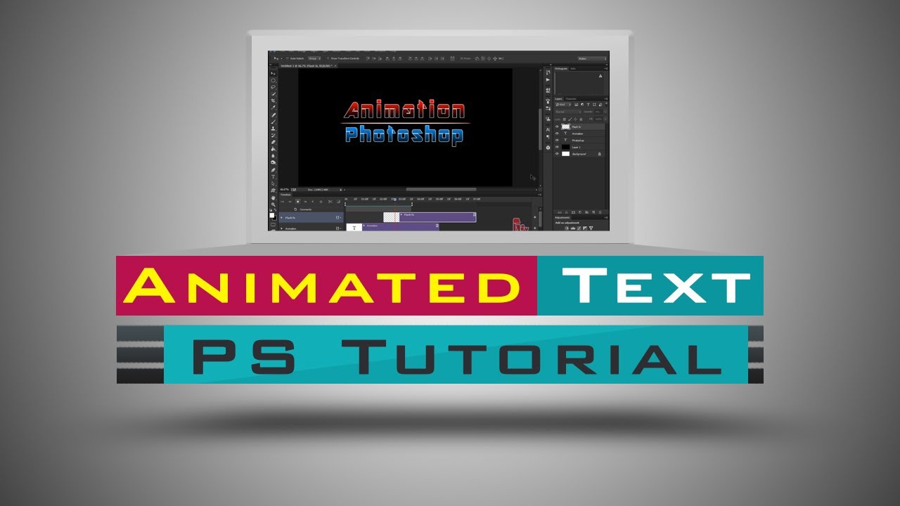 How to Animate Text in Adobe Photoshop Timeline Animation Tutorial | Create Motion Text