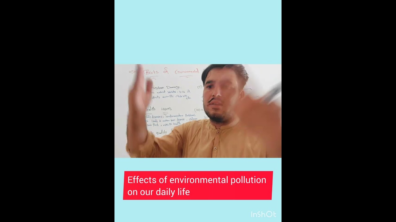 Effects of environmental pollution on our daily life. ....