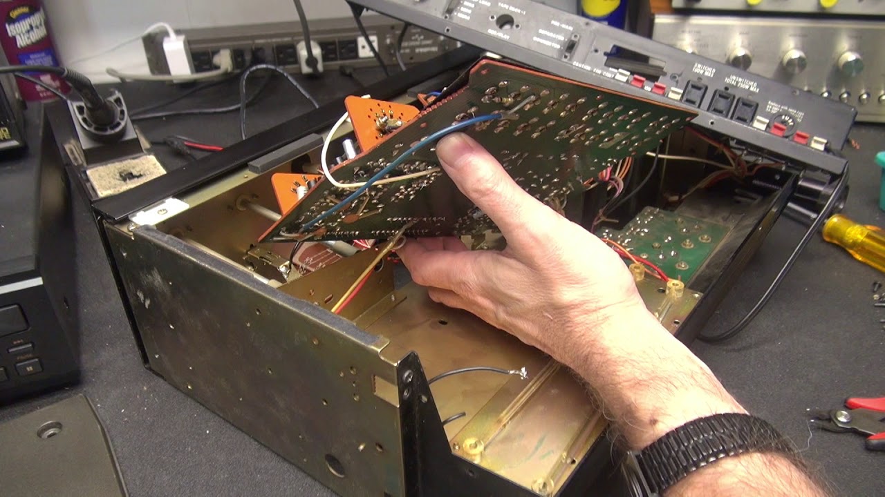 How to repair Sansui AU-7700 Integrated amplifier Channel out or weak