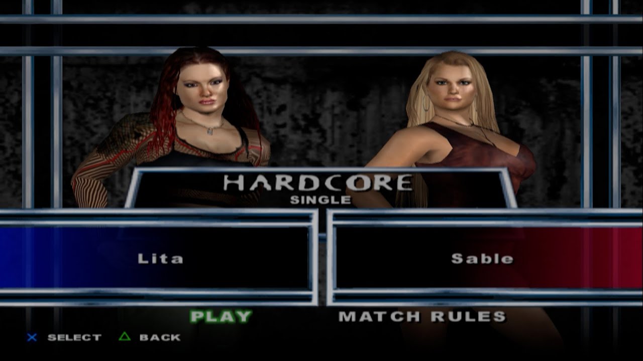 WWE SmackDown! Here Comes the Pain - Lita VS Sable (Gameplay PS2)