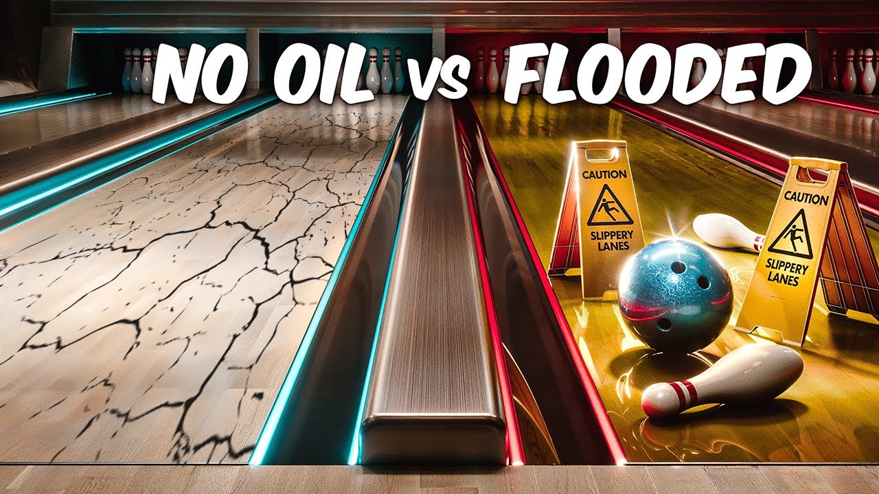 No Oil vs Flooded Bowling Lane!