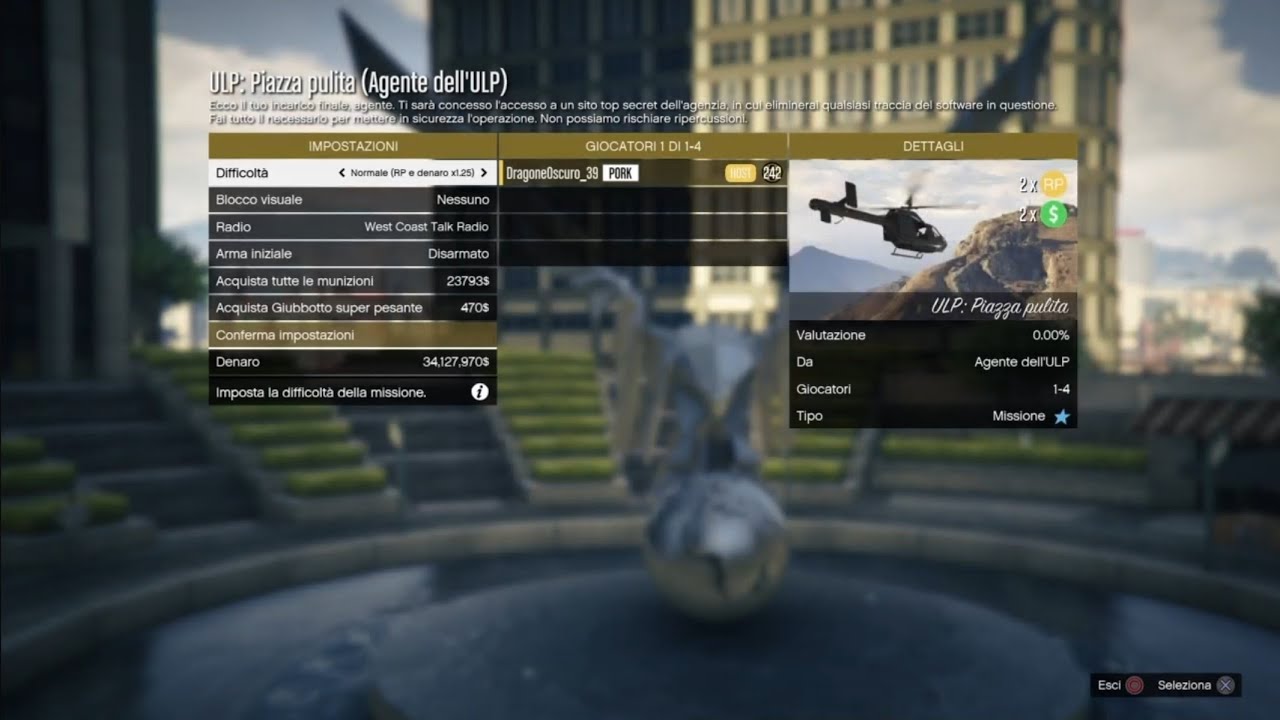 PIAZZA PULITA ULTIMA MISSIONE ULP GTA5 online