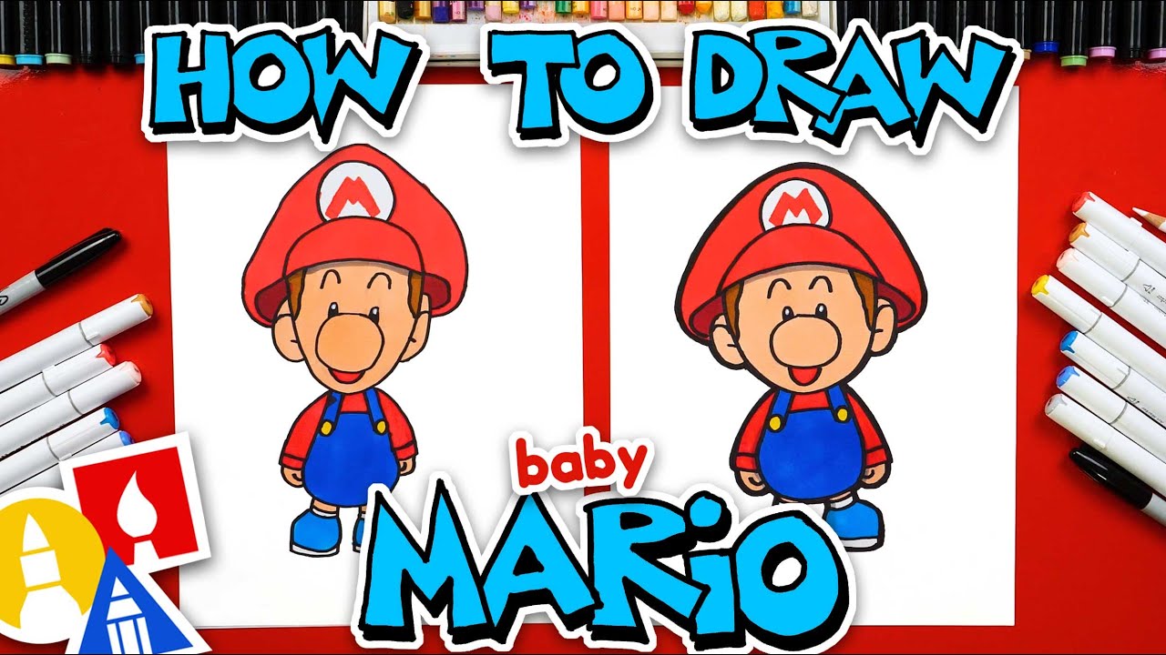 How To Draw Baby Mario | Happy Mario Day!