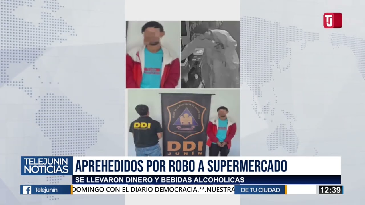 APREHENDIDOS POR ROBO EN UN SUPERMERCADO DE CHACABUCO