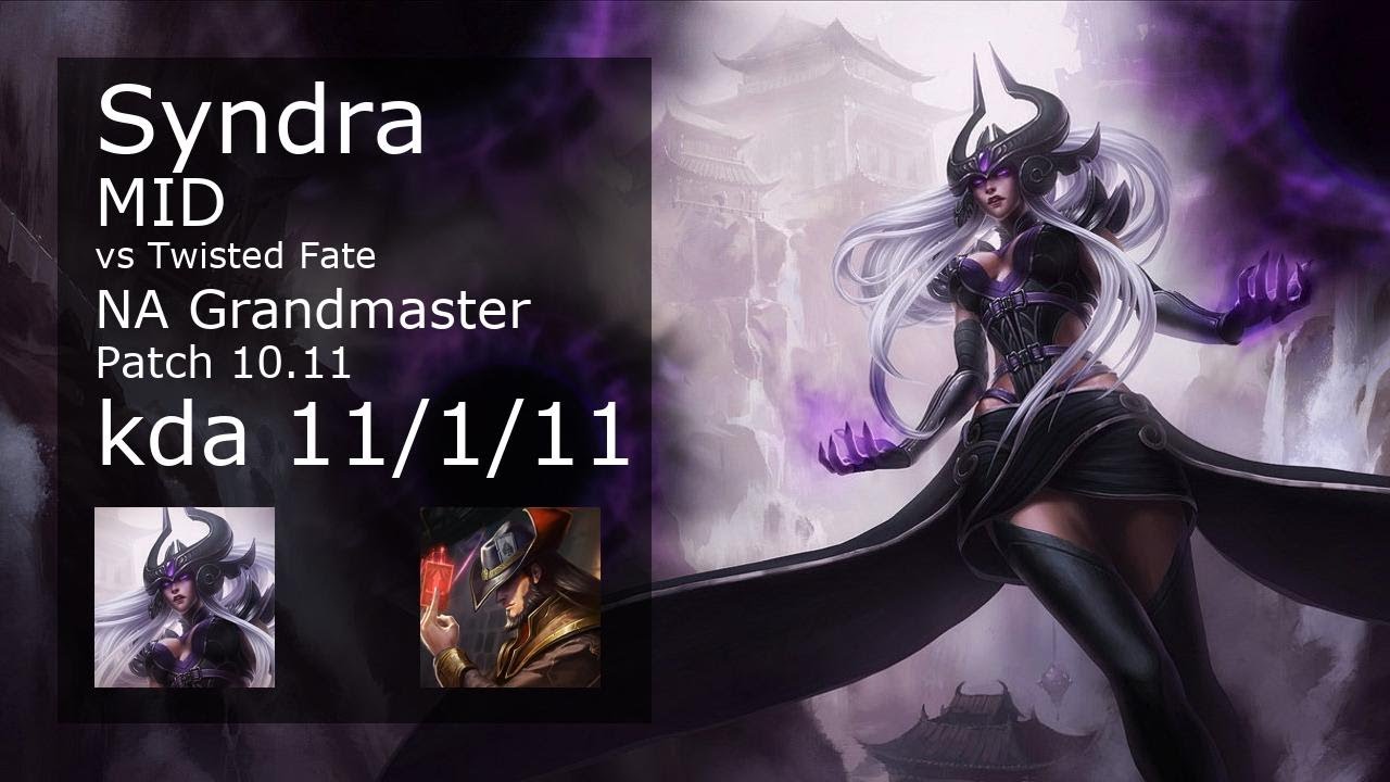 Syndra Mid vs Twisted Fate - NA Grandmaster 11/1/11 Patch 10.11 Gameplay