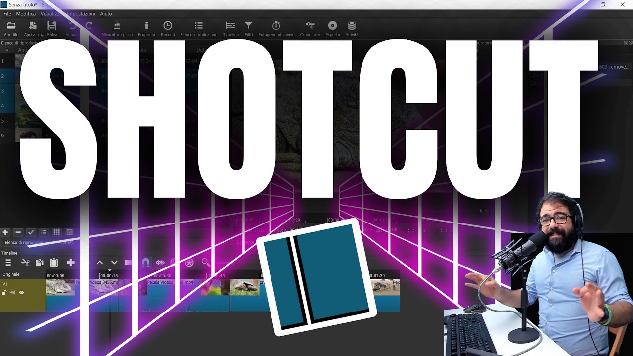 MONTAGGIO VIDEO BASE, un programma GRATIS: SHOTCUT - Tutorial (ITA)