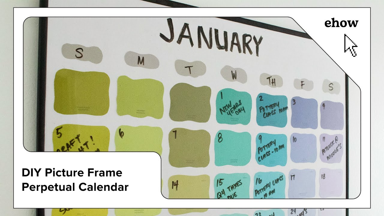DIY Picture Frame Perpetual Calendar